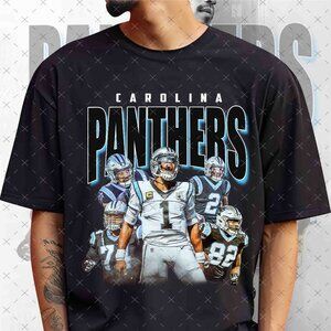Vintage 90s Carolina Panthers Bootleg Rap Tee, Retro Carolina Football Shirt